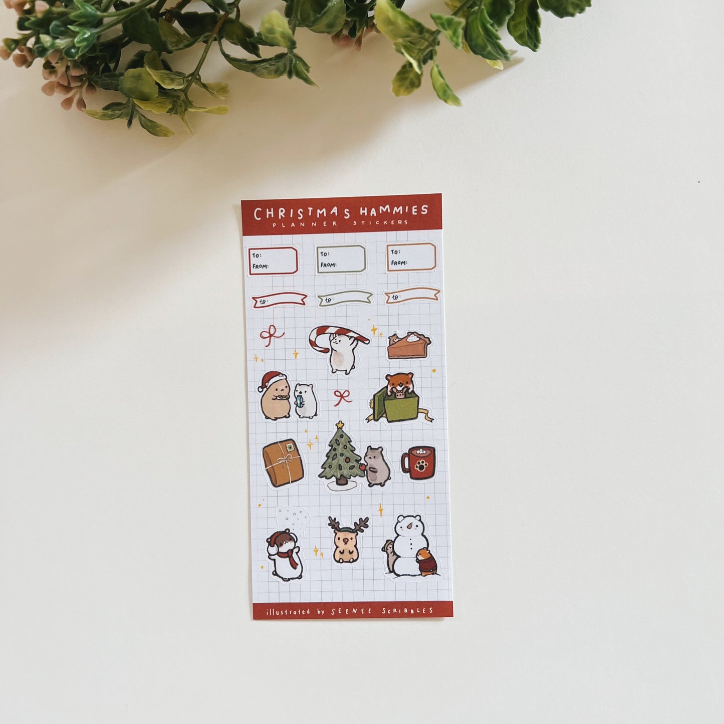 Christmas Hammies Sticker Sheet
