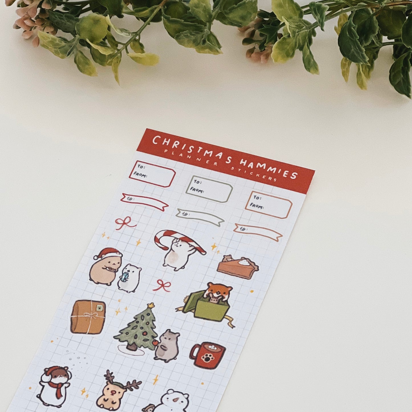 Christmas Hammies Sticker Sheet