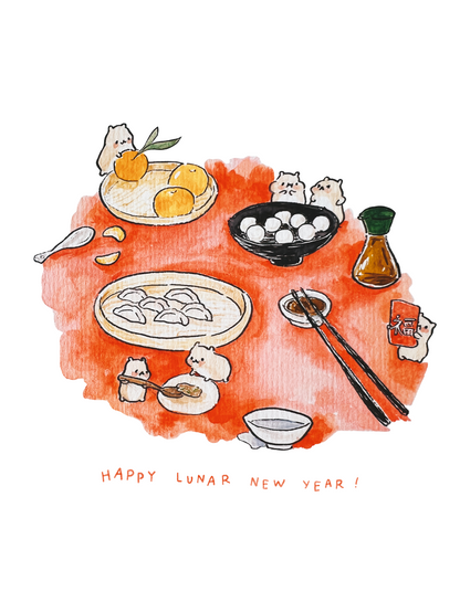 Happy Lunar New Year Greeting Card